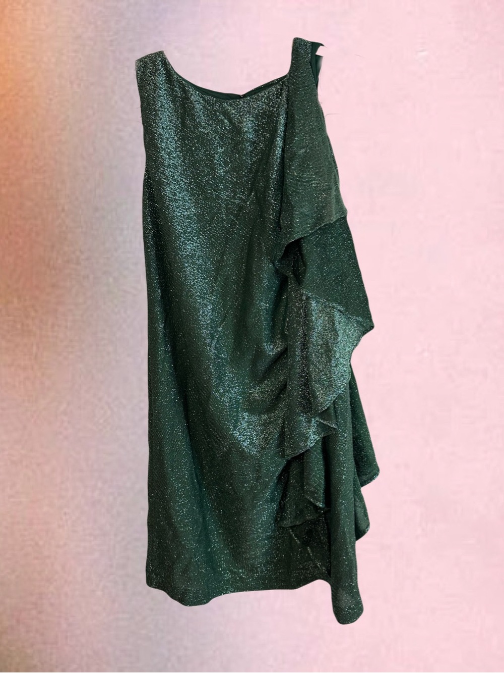 Just Cavalli Sparkly Ruffled Green Dress NWT